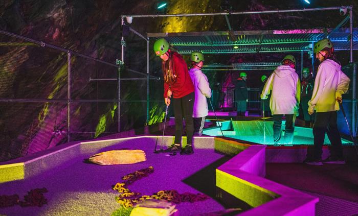 18 holes of mine themes adventure golf